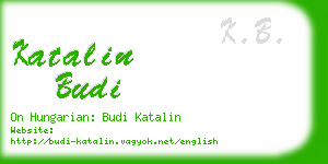 katalin budi business card